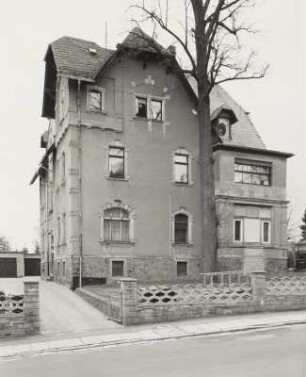 Mittweida, Wohnhaus : Mittweida, Wohnhaus, Poststraße 21, um 1910, Straßenansicht