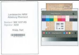 Entnazifizierung Karl Kneip , geb. 24.01.1901 (Lehrer)