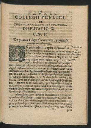 Disputatio XI. Respondente Gothofredo Schomaro