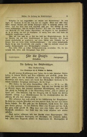 ¬Die¬ Heilung des Gichtbrüchigen : eine Vorbereitung
