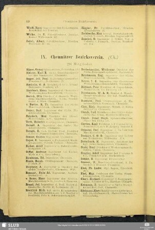 IX. Chemnitzer Bezirksverein.