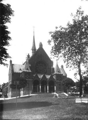 Chemnitz-Kappel. Friedhofskapelle. Haupteingangsseite