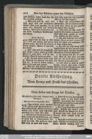 Vom Leiden und Kreuze des Christen.