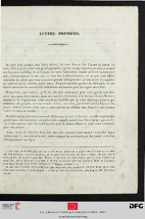 Lettre Première