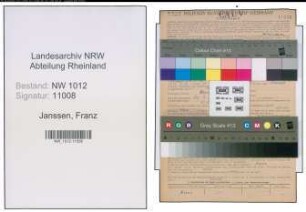 Entnazifizierung Franz Janssen , geb. 24.03.1901 (Landwirt)