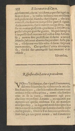 Risposta alln Lettera precedente.