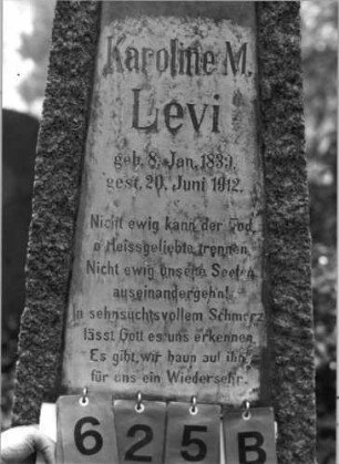 Grabstein 625 (Index: 99788977) Material: Granit, grob behauen, Texttafel schwarzes Glas und Marmor (?) Zustand: sehr gut, Schrift vergoldet Maße HxBxT: 185x62x42 cm: Grabstein 625B