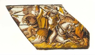 Fragment einer Kabinettscheibe mit Darstellung einer Türkenschlacht