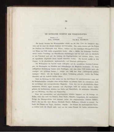II. Die königliche Societät der Wissenschaften