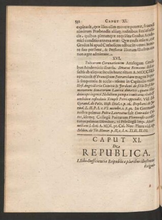 Caput XI. De Republica.
