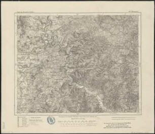 Bl. 409: Melsungen, 1907 : 409 : Melsungen. - Aufnahme v. 1843 bis 1855, recognoscirt 1875, hrsg. 1879, einzelne Nachtr. 1907. - Berlin , 1907. - 1 Kt. : mehrfarb.