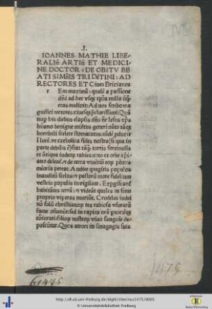 Relatio de Simone puero tridentino