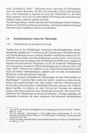 1.4.1 Viktimisierung als dynamischer Prozeß