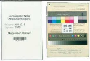 Entnazifizierung Heinrich Niggenaber , geb. 08.12.1894 (Lehrer)
