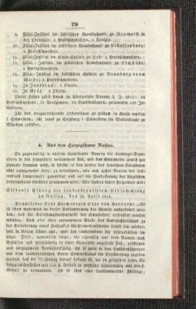 Aus dem Herzogthume Nassau