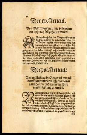Der xvi. Articul: