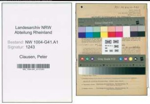 Entnazifizierung Peter Clausen , geb. 02.04.1915 (Aufseher)