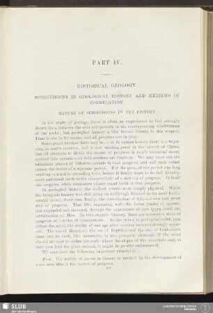 Part IV. Historical Geology