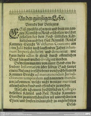 Vorrede des Verlegers
