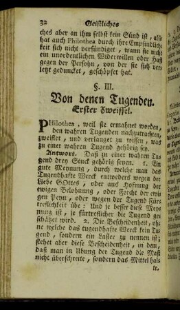 Erster Zweiffel. - Siebenzehender Zweiffel.
