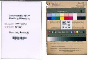 Entnazifizierung Reinhold Huscher, geb. 30.12.1905 (Kaufmann)