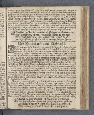 Von Fruchtbarkeit und Mißwachs.