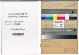 Entnazifizierung Ernst Goecke , geb. 13.05.1904 (Ingenieur)