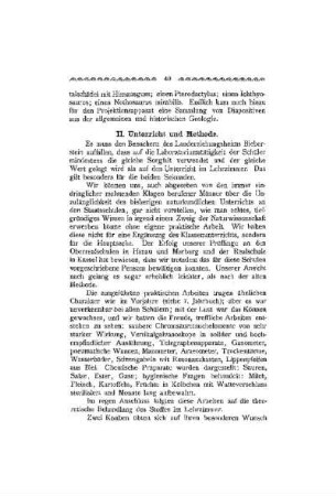 Vom naturwissenschaftlichen Unterricht : Unterricht und Methode