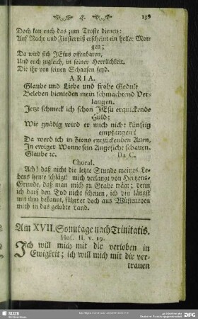 Am XXVII. Sonntage nach Trinitatis