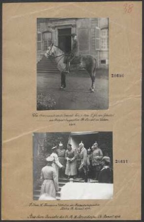 Seine Kaiserl. Hoheit Kronprinz Wilhelm im Korpsstabsquatier, Schloß St. Benoit