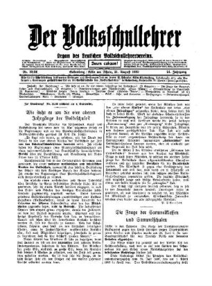 Wie steht es um die vier oberen Jahrgänge der Volksschule?