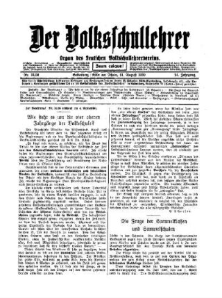 Wie steht es um die vier oberen Jahrgänge der Volksschule?