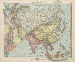 Asien, Staatenkarte