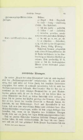 Stilistische Übungen