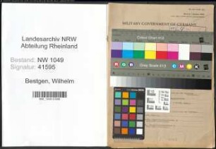 Entnazifizierung Wilhelm Bestgen , geb. 30.04.1903 (Schmied)