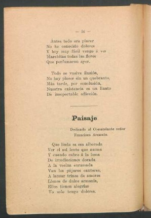Paisaje : Dedicado al Comandante señor Francisco Armesto