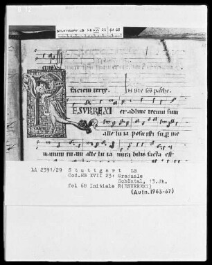 Graduale — Initiale R(esurrexi), Folio 68recto
