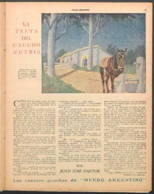La treta del gaucho nutria : Los cuentos gauchos de "Mundo Argentino"
