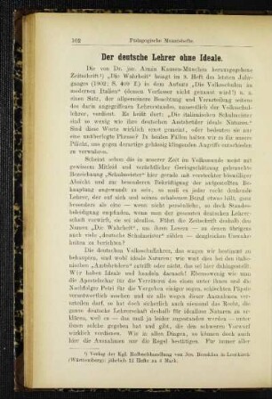 ¬Der¬ deutsche Lehrer ohne Ideale