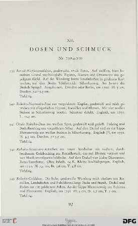 XII. Dosen und Schmuck (Nr. 539-550)