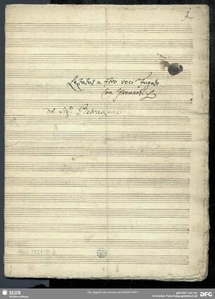 Laetatus sum - Mus.2221-D-2 : V (4), strings, bc - d