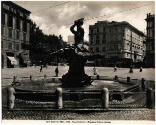 Fontana del Tritone, Rom: Ansicht Tritonenbrunnen auf der Piazza Barberini
