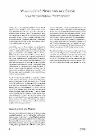 Was geht'n? : Newz aus der Szene