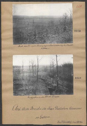 Laufgräben an der Hladki-Schlucht