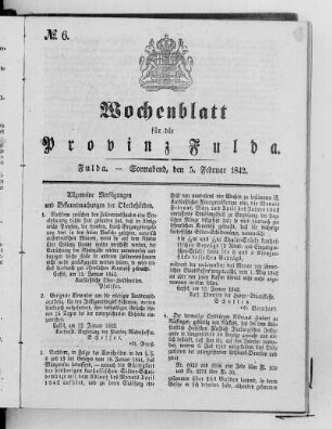 Nr. 6, Ausgabe vom 5. Februar 1842