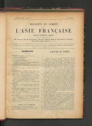 L'Oeuvre du Comité.