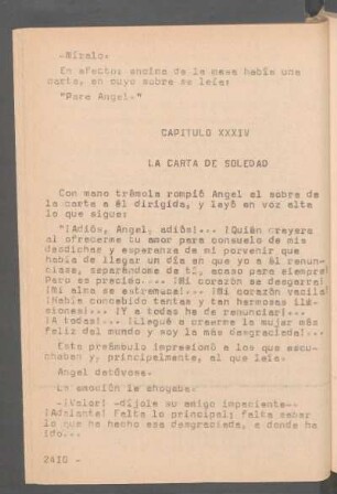 Capítulo XXXIV - La carta de Soledad
