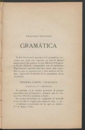 Tratado segundo. - Gramática.