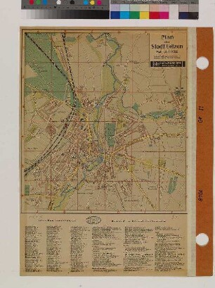 Plan der Stadt Uelzen