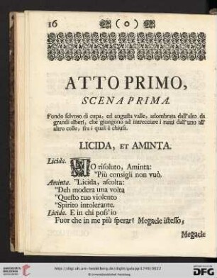 Atto primo / Olimpiade: Erste Handlung